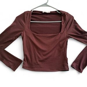 Burgundy sincerely jules shirt. Size XS.